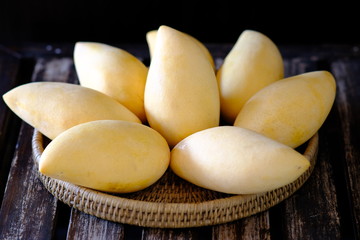 mango on a plate