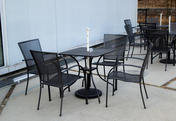 outdoor table and chair