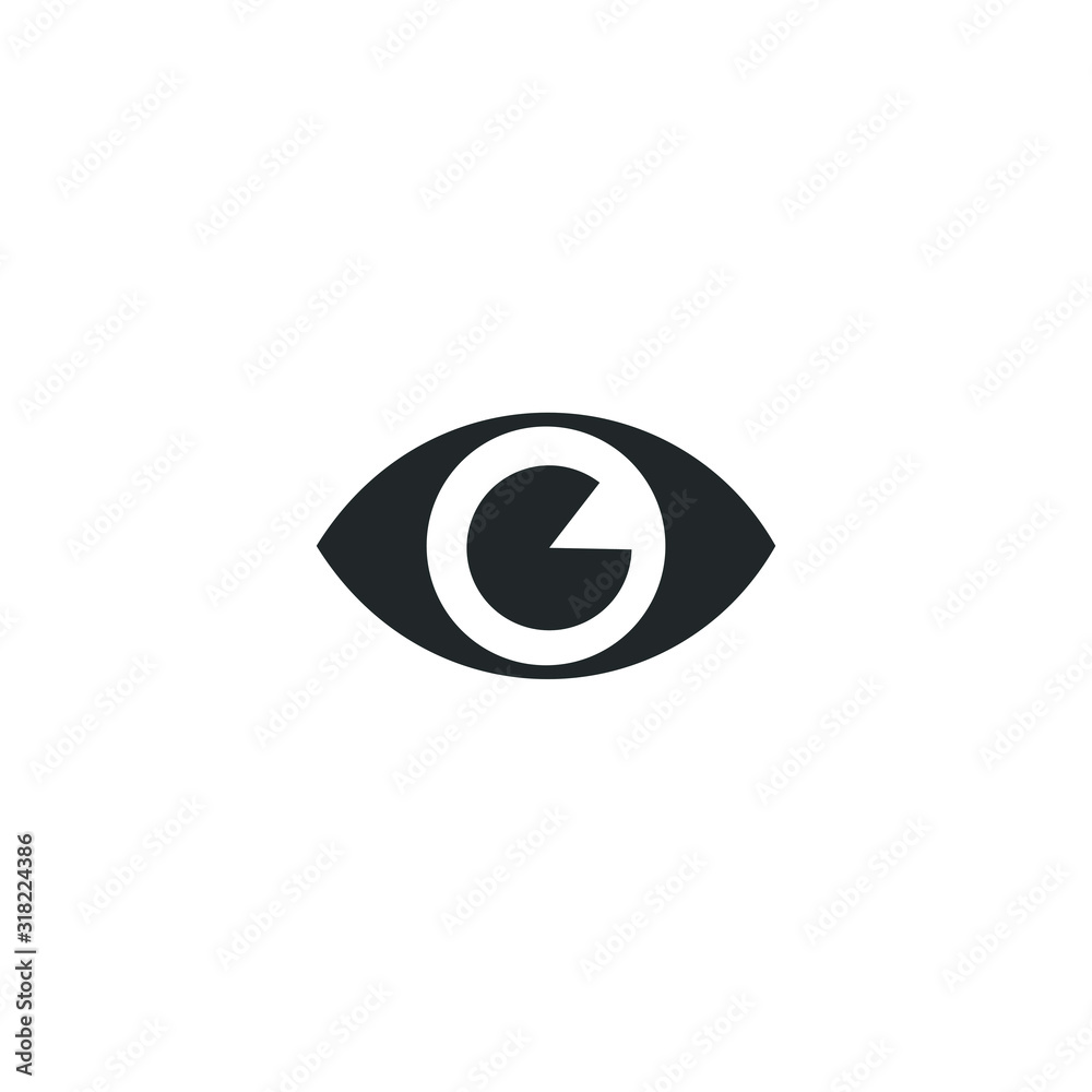 Poster eye icon template color editable. eye symbol vector sign isolated on white background illustration f