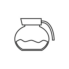 vector icon, glass jar shape with coffee