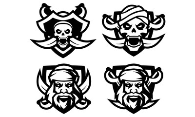 Pirates Esports Mascot Logo Collection © nico bayu