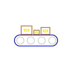 Fototapeta na wymiar vector icon, parcel conveyor belt