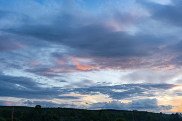 Sunrise and cloud in sky for background