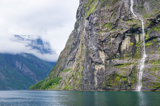 Waterfall in the Geirangerfjord, Norway