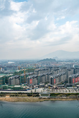 Obraz premium An aerial view of guilin city, guangxi province, China