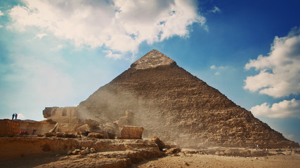 Giza Pyramids,pyramid of Khafre,Cairo,Egypt