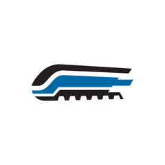 Futuristic train logo design vector template