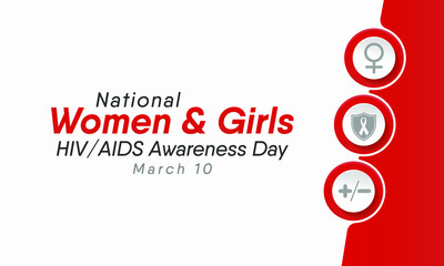 Vector illustration on the theme of National Women and Girls HIV/AIDS Awareness Day observed on March 10th.