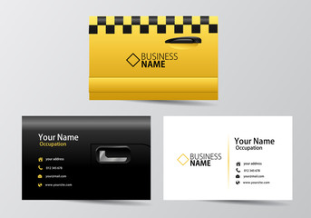 Taxi business card. visiting card template two sides © mirsad