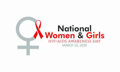 Vector illustration on the theme of National Women and Girls HIV/AIDS Awareness Day observed on March 10th.