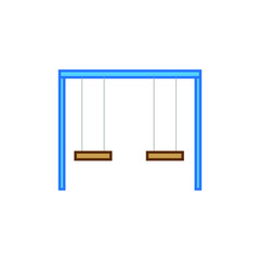 vector icon, two park swings