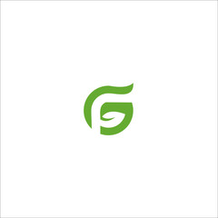 GF leaf Logo Letter design