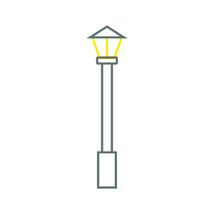 vector icon, street lamp shape