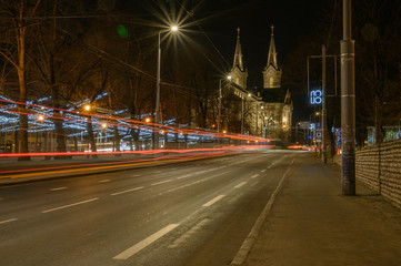 Plakat Night city view Tallinn Estonia