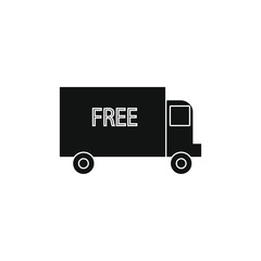 vector icon, free shipping van