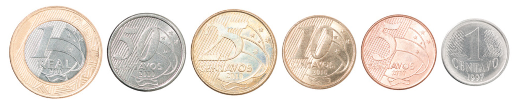 set of Brazilian coins
