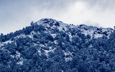 Snow capped mountains