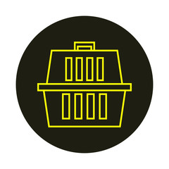vector icon, pet transport box