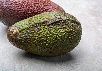 New harvest of fresh ripe hass avocado