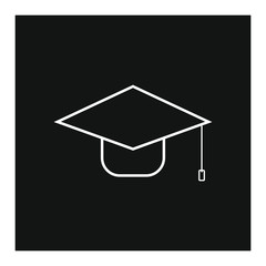 vector icon, university graduate hat