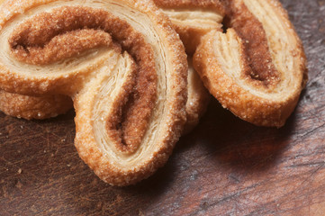 Cookies brezel with sugar and cinnamon