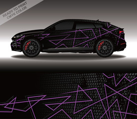 Car wrap decal design vector, custom livery race rally car vehicle sticker and tinting. © 21graphic