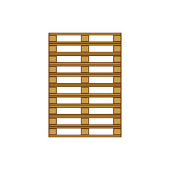 vector icon, wooden pallet for transport