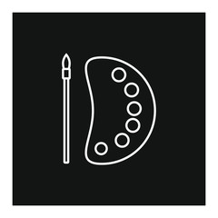 vector icon, brush and color palette
