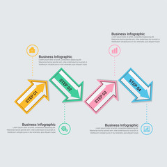Infographic business. timeline process chart template. Vector modern banner, text, workflow layout diagram, web design. Abstract elements of graph steps options.