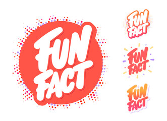 Fun fact. Vector lettering set.