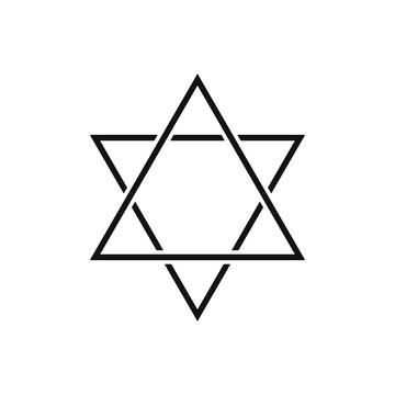 vector icon, esoteric pentagram symbol