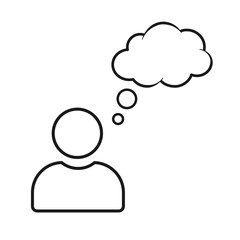 Businessman Dreaming Vector. Man Think Icon Images