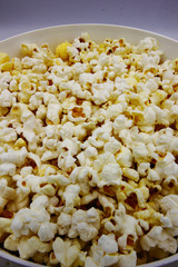 popcorn on white background