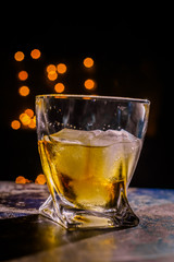 decanter and whiskey glasses