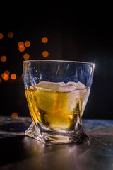 decanter and whiskey glasses