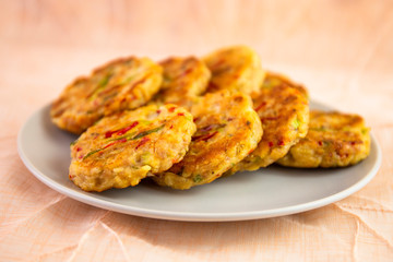 Mung-bean pancake which is called Bindaetteok