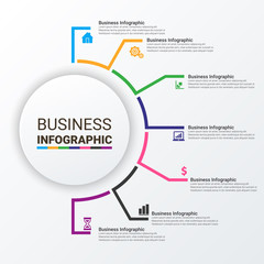 Abstract digital illustration Infographic. Vector illustration can be used for workflow layout, diagram, number options, web design.