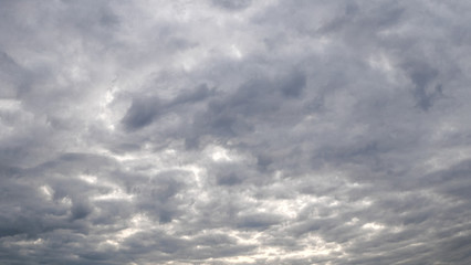 Blue sky with clouds.