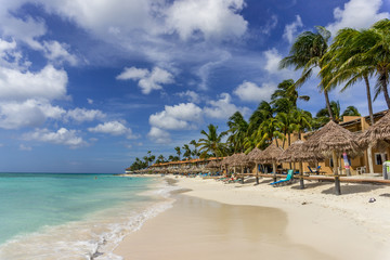 Fototapeta na wymiar Druif beach on Aruba island in the Caribbean Sea