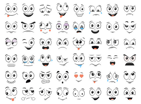 Cartoon Faces, Vectors