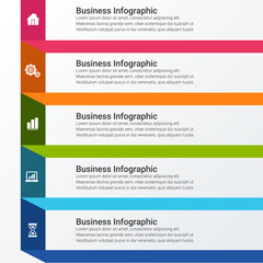 Presentation business infographic template with options. Vector illustration.