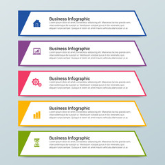 Presentation business infographic template with options. Vector illustration.