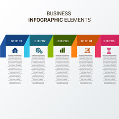 Presentation business infographic template with options. Vector illustration.