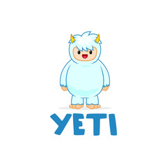 Yeti fun pose vector, Yeti vector emblem