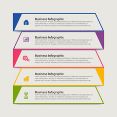 Infographic thin line design template with numbers options.
