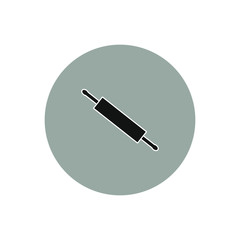 vector icon, kitchen wooden roller shape