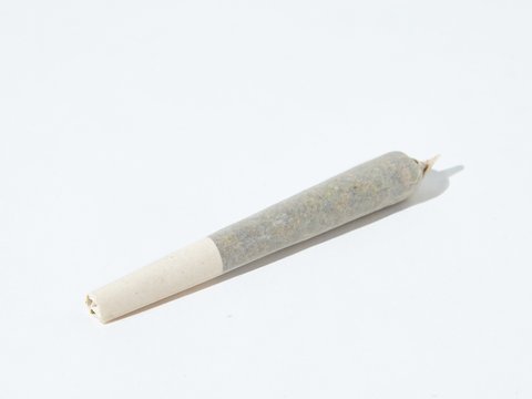 Joint on white with hard shadow