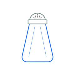 vector icon, salt shaker shape with salt