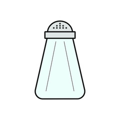 vector icon, salt shaker shape with salt