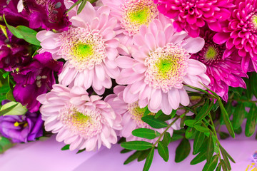 Beautiful bunch of flowers. Summer background. 8 March Women's Day concept.